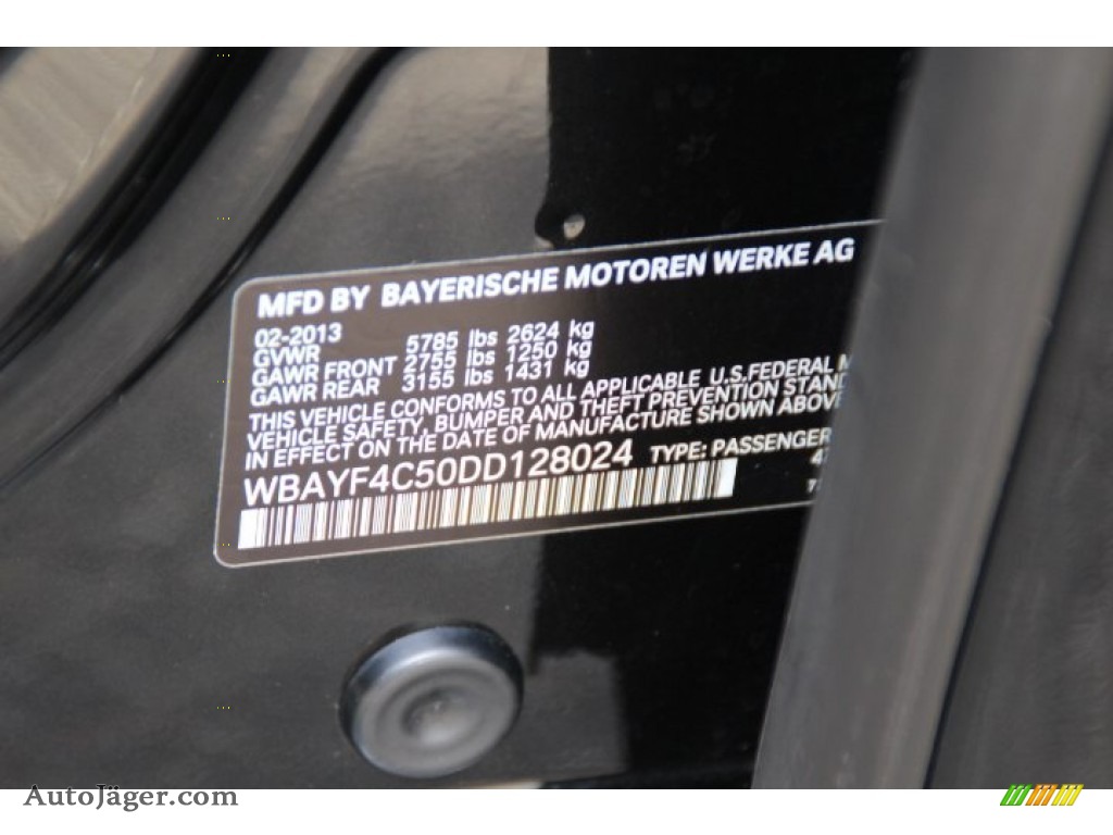 2013 7 Series 740Li xDrive Sedan - Black Sapphire Metallic / Black photo #34