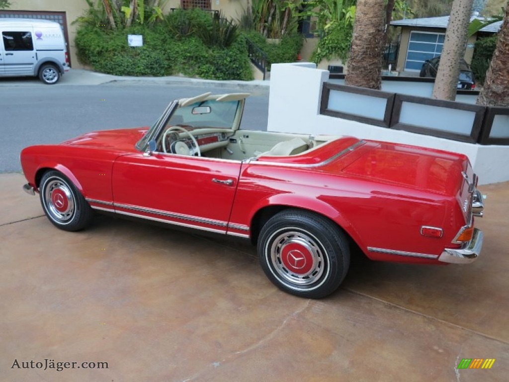 1969 SL Class 280 SL Roadster - Signal Red / Parchment photo #2