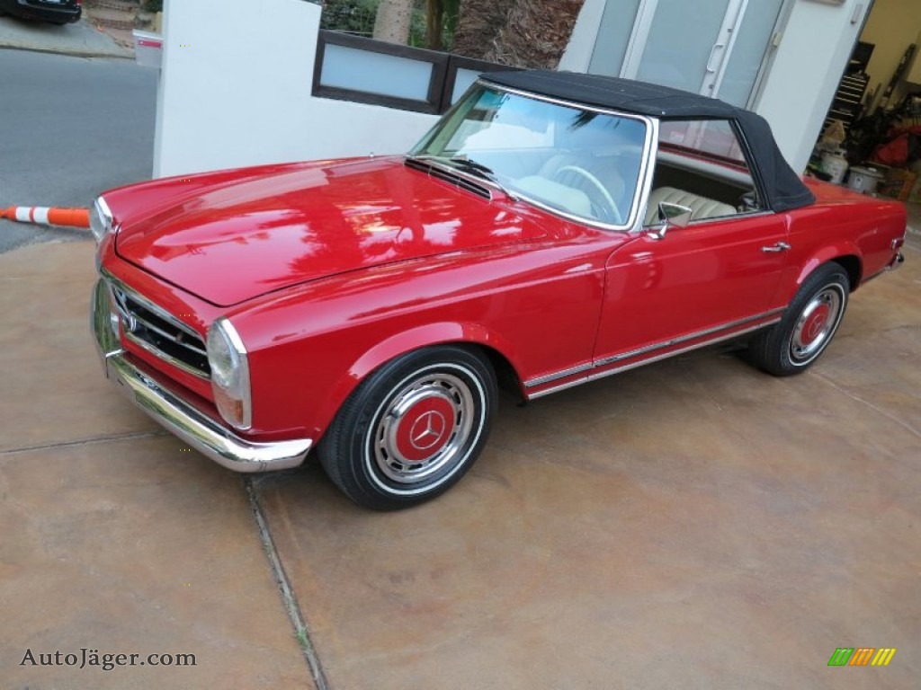 1969 SL Class 280 SL Roadster - Signal Red / Parchment photo #3