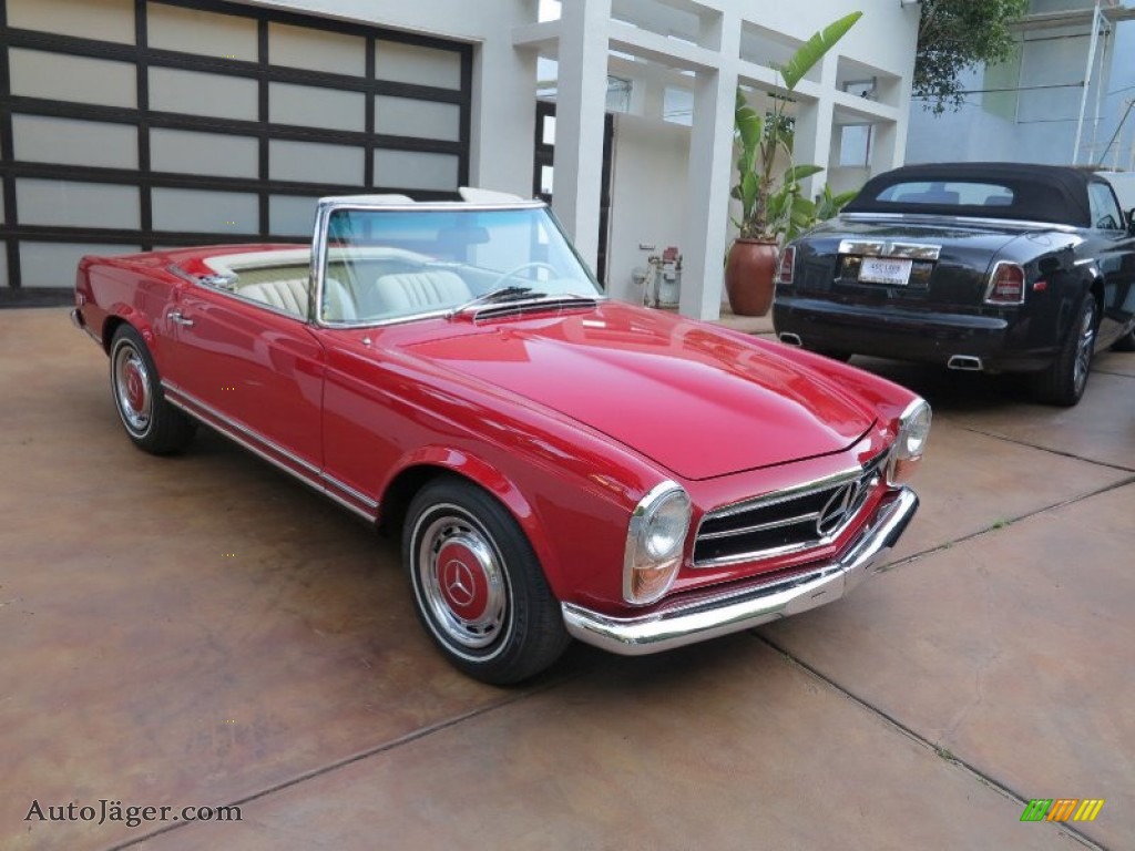 1969 SL Class 280 SL Roadster - Signal Red / Parchment photo #4