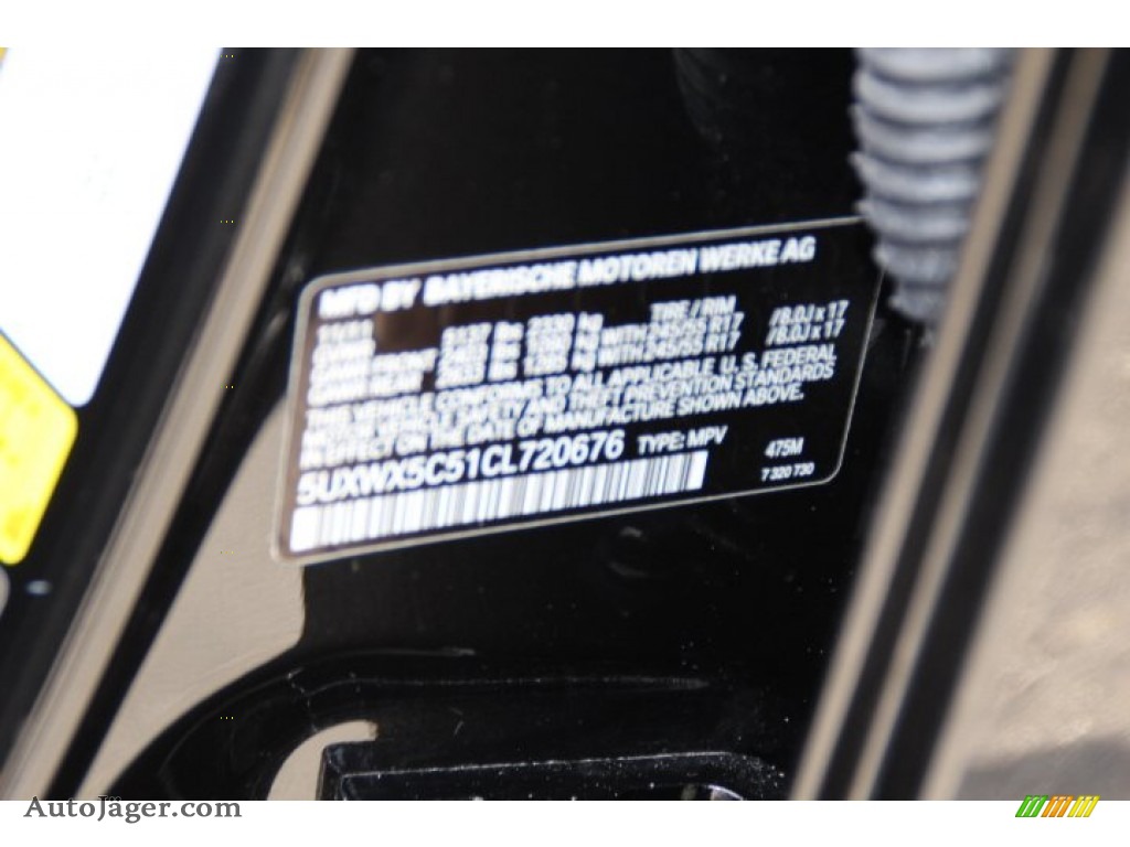 2012 X3 xDrive 28i - Black Sapphire Metallic / Black photo #33
