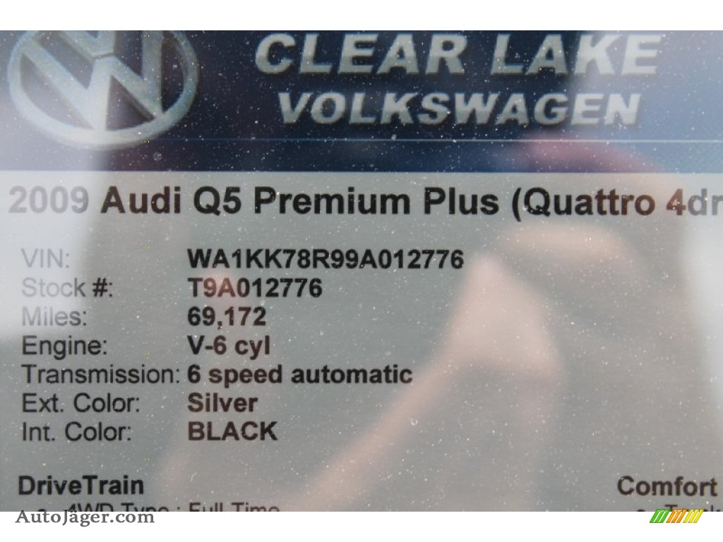 2009 Q5 3.2 Premium Plus quattro - Ice Silver Metallic / Black photo #41