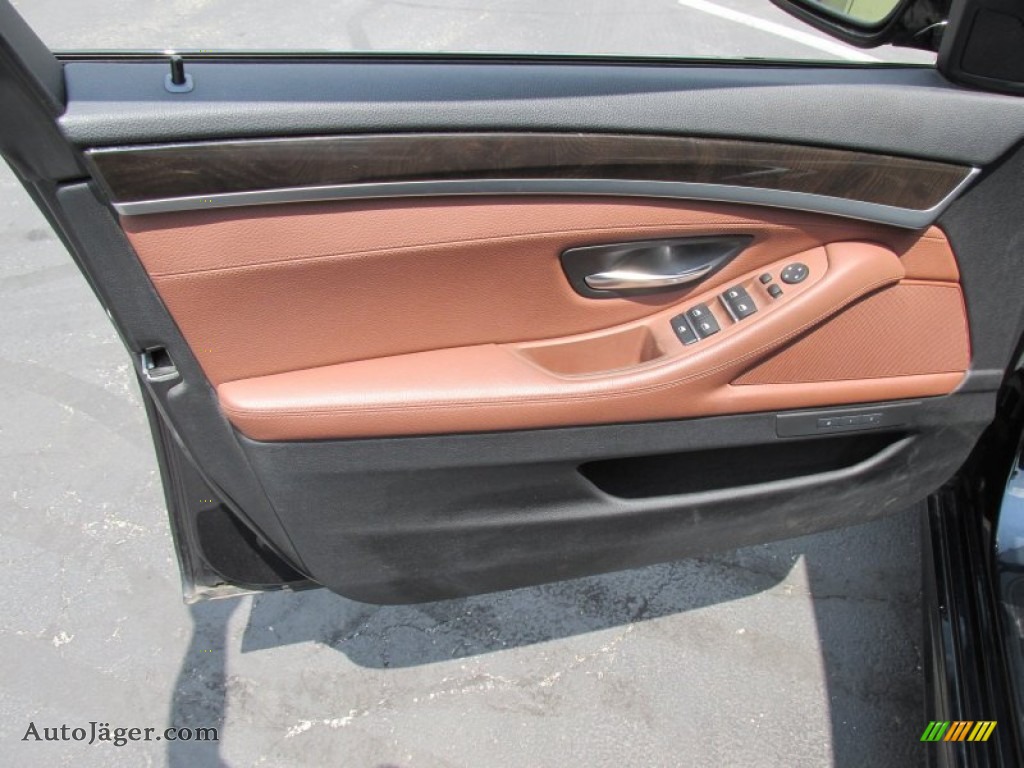 2013 5 Series 535i xDrive Sedan - Carbon Black Metallic / Cinnamon Brown photo #9