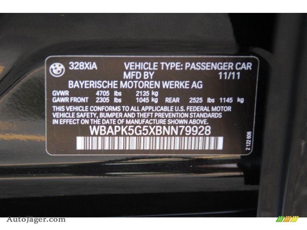 2011 3 Series 328i xDrive Sedan - Black Sapphire Metallic / Saddle Brown Dakota Leather photo #32