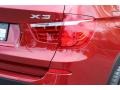 BMW X3 xDrive35i Vermilion Red Metallic photo #21