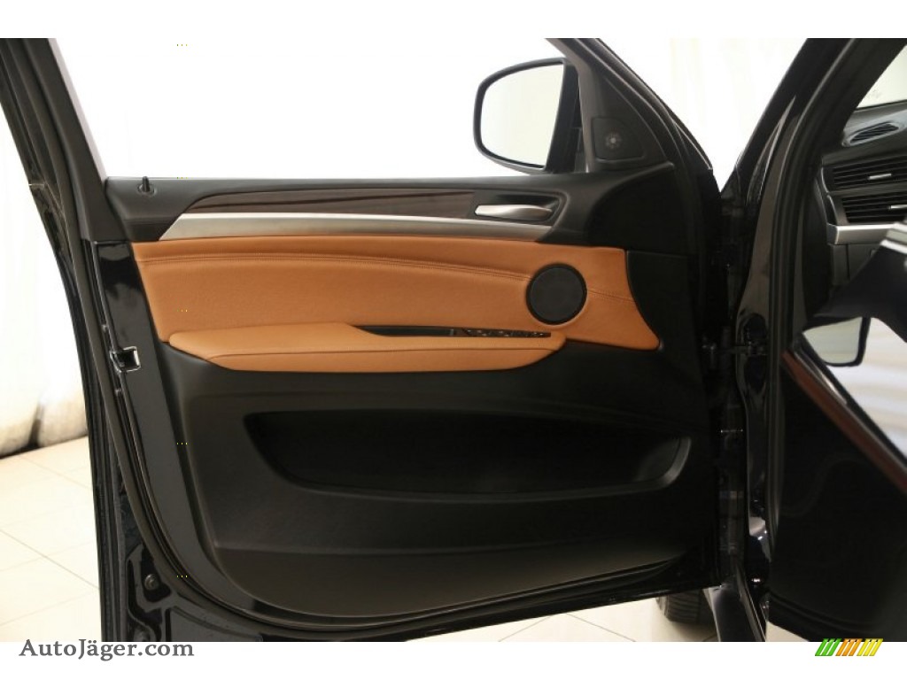2013 X6 xDrive50i - Carbon Black Metallic / Saddle Brown photo #4