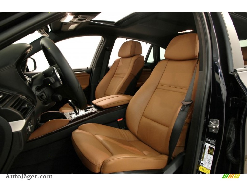2013 X6 xDrive50i - Carbon Black Metallic / Saddle Brown photo #8
