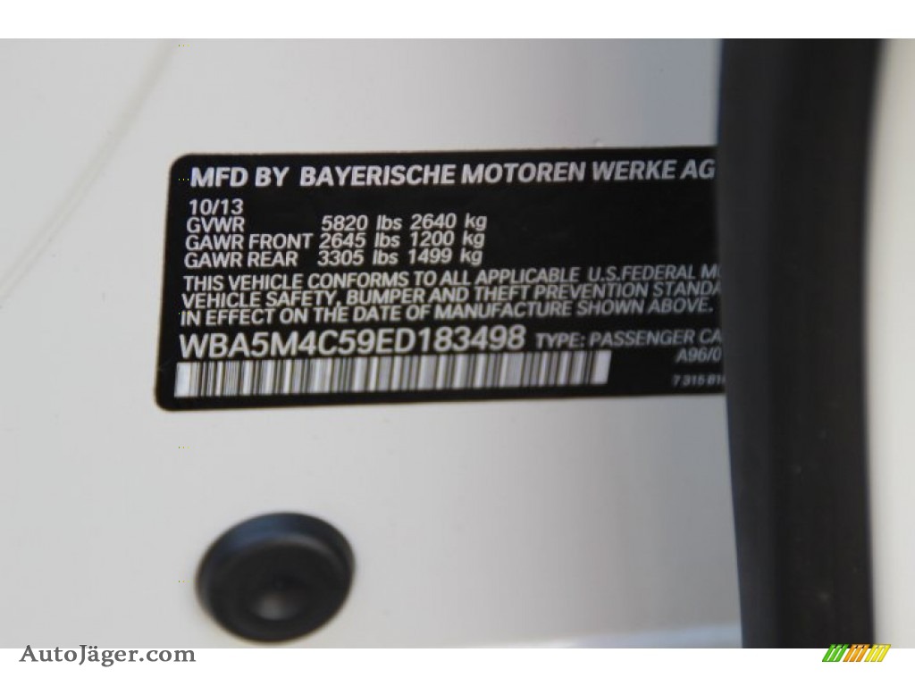 2014 5 Series 535i xDrive Gran Turismo - Mineral White Metallic / Black photo #32