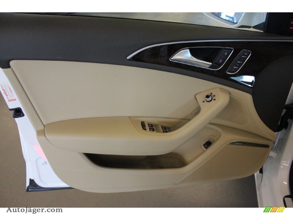 2015 A6 2.0T Premium Plus Sedan - Ibis White / Velvet Beige photo #9