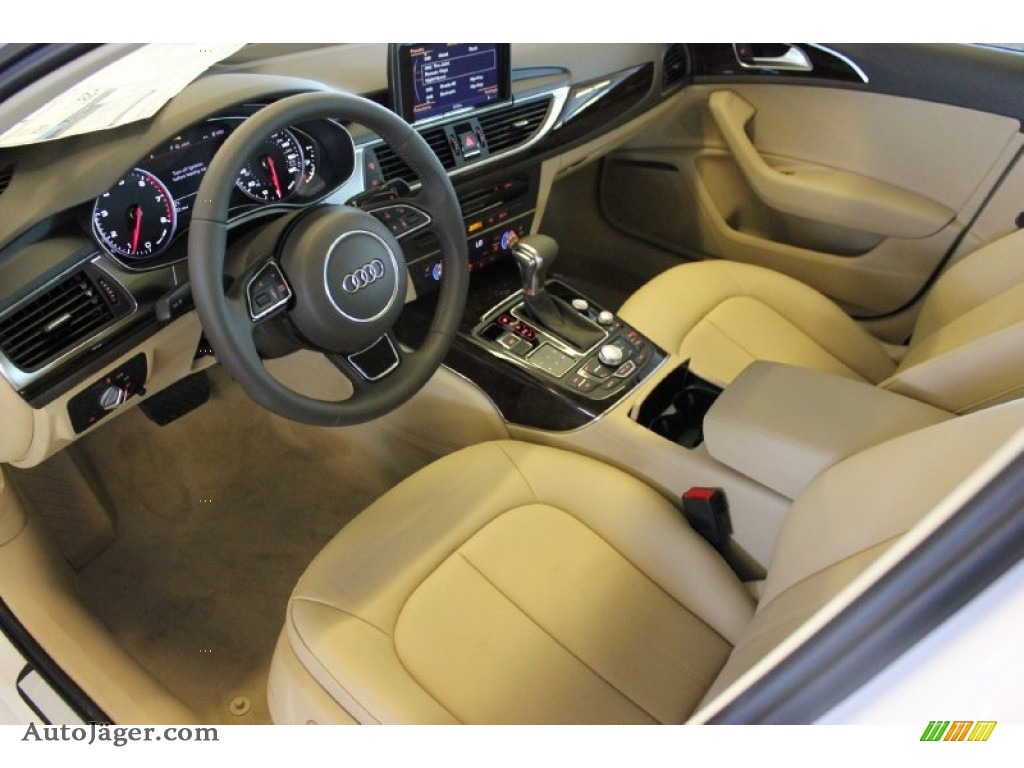 2015 A6 2.0T Premium Plus Sedan - Ibis White / Velvet Beige photo #11