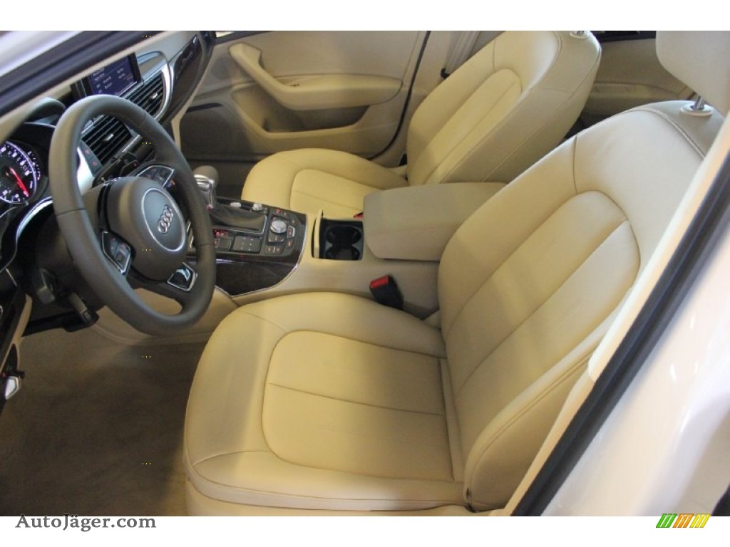 2015 A6 2.0T Premium Plus Sedan - Ibis White / Velvet Beige photo #12