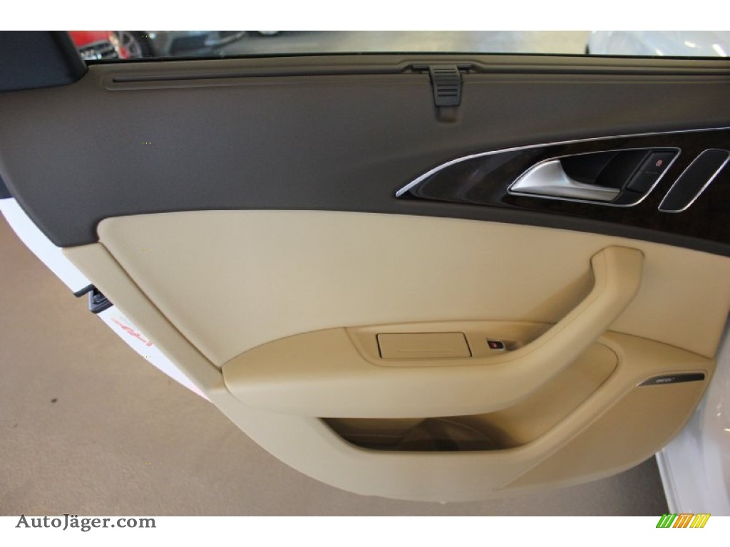 2015 A6 2.0T Premium Plus Sedan - Ibis White / Velvet Beige photo #24