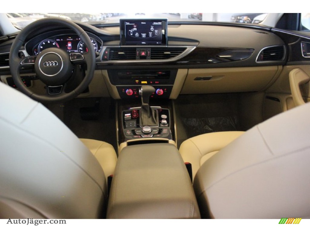 2015 A6 2.0T Premium Plus Sedan - Ibis White / Velvet Beige photo #28
