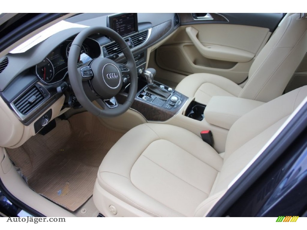 2015 A6 2.0T Premium Plus Sedan - Moonlight Blue Metallic / Velvet Beige photo #11