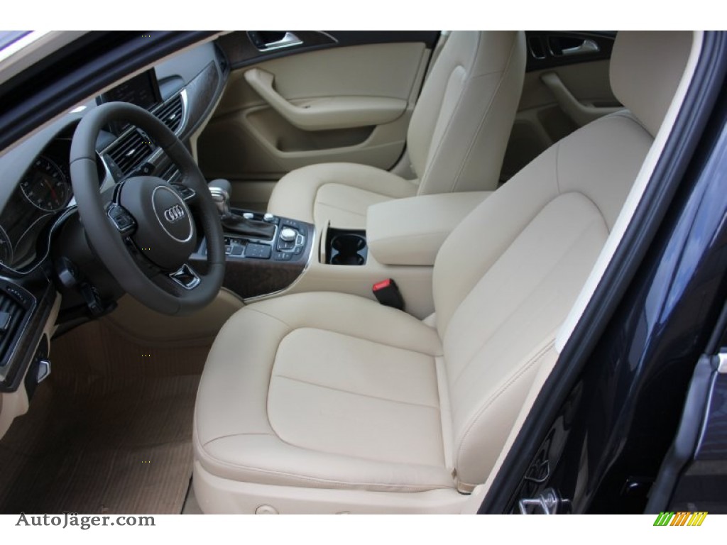 2015 A6 2.0T Premium Plus Sedan - Moonlight Blue Metallic / Velvet Beige photo #12
