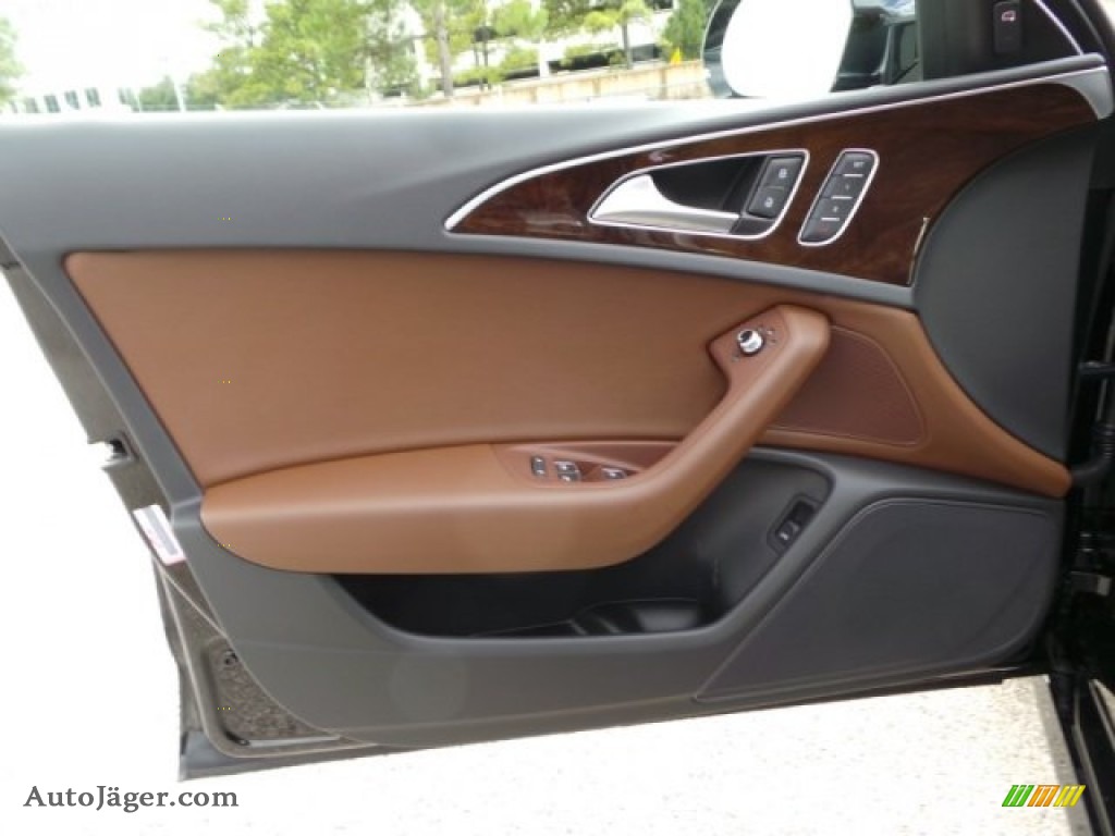 2015 A6 3.0 TDI Premium Plus quattro Sedan - Phantom Black Pearl / Nougat Brown photo #10