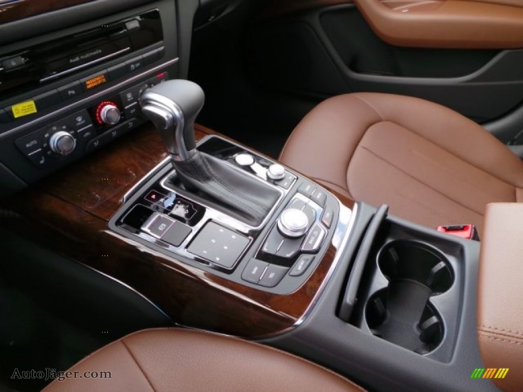 2015 A6 3.0 TDI Premium Plus quattro Sedan - Phantom Black Pearl / Nougat Brown photo #16