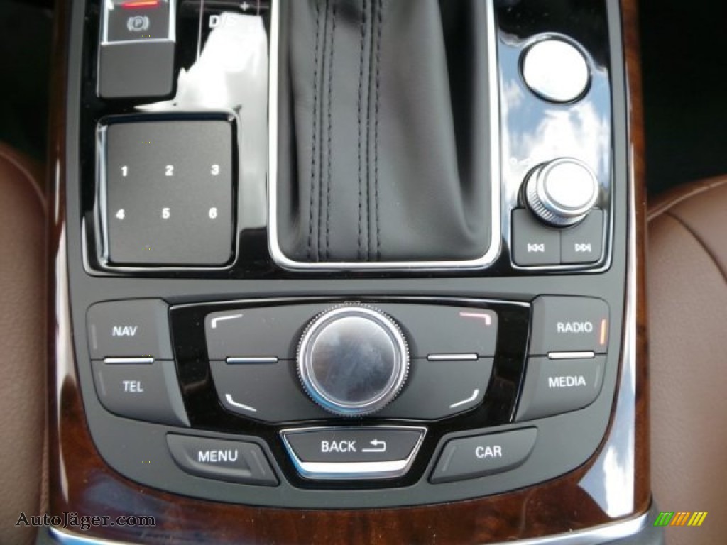 2015 A6 3.0 TDI Premium Plus quattro Sedan - Phantom Black Pearl / Nougat Brown photo #22
