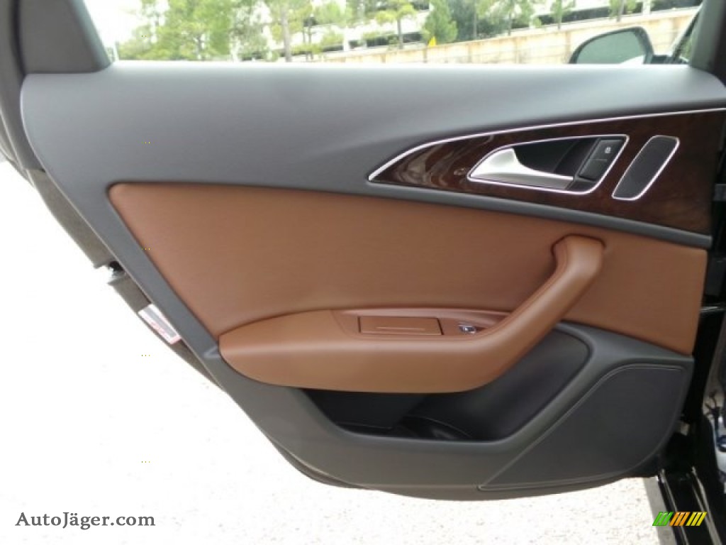 2015 A6 3.0 TDI Premium Plus quattro Sedan - Phantom Black Pearl / Nougat Brown photo #25