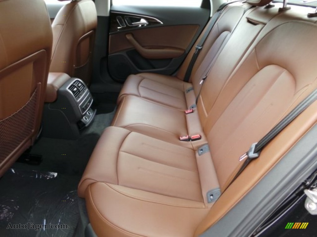 2015 A6 3.0 TDI Premium Plus quattro Sedan - Phantom Black Pearl / Nougat Brown photo #27