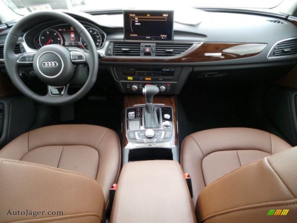 2015 A6 3.0 TDI Premium Plus quattro Sedan - Phantom Black Pearl / Nougat Brown photo #28