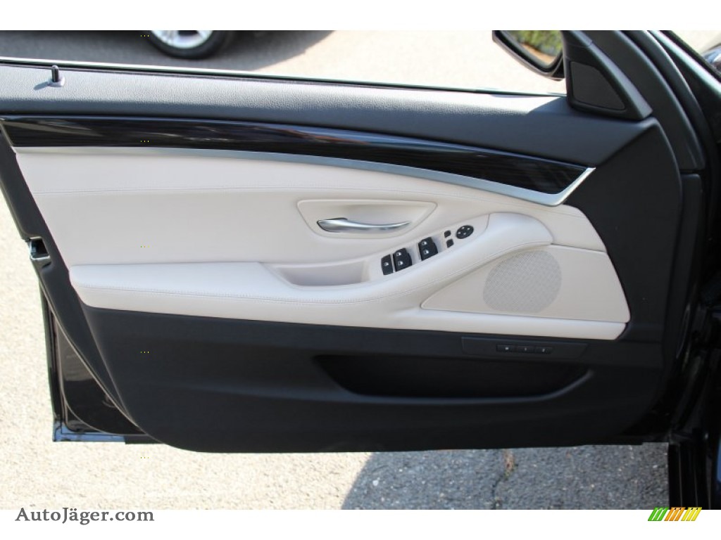 2014 5 Series 535d xDrive Sedan - Dark Graphite Metallic / Ivory White/Black photo #9