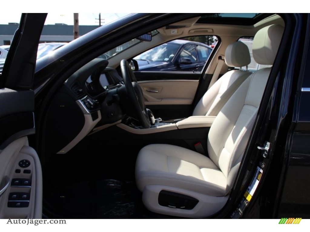 2014 5 Series 535d xDrive Sedan - Dark Graphite Metallic / Ivory White/Black photo #12