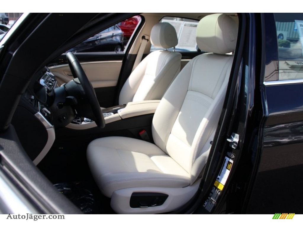 2014 5 Series 535d xDrive Sedan - Dark Graphite Metallic / Ivory White/Black photo #13