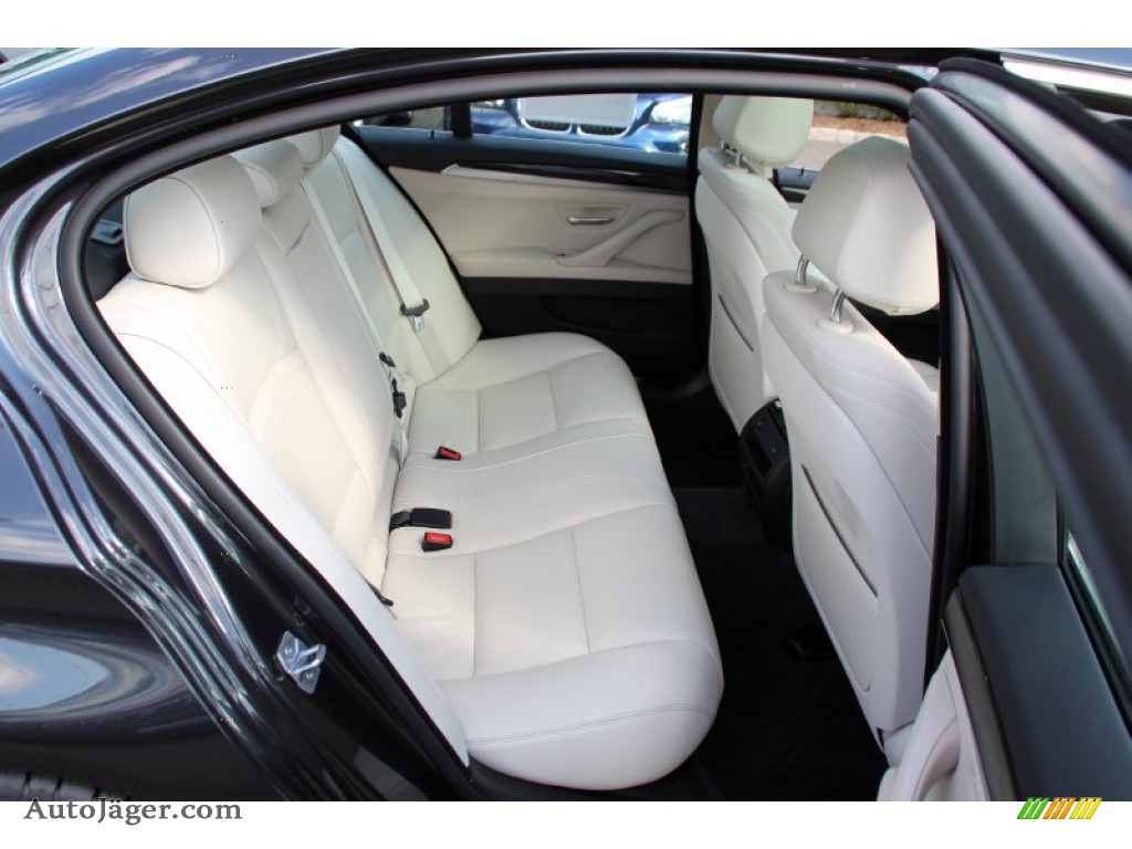 2014 5 Series 535d xDrive Sedan - Dark Graphite Metallic / Ivory White/Black photo #25