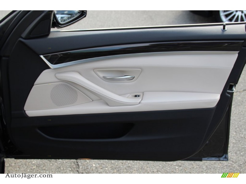 2014 5 Series 535d xDrive Sedan - Dark Graphite Metallic / Ivory White/Black photo #26