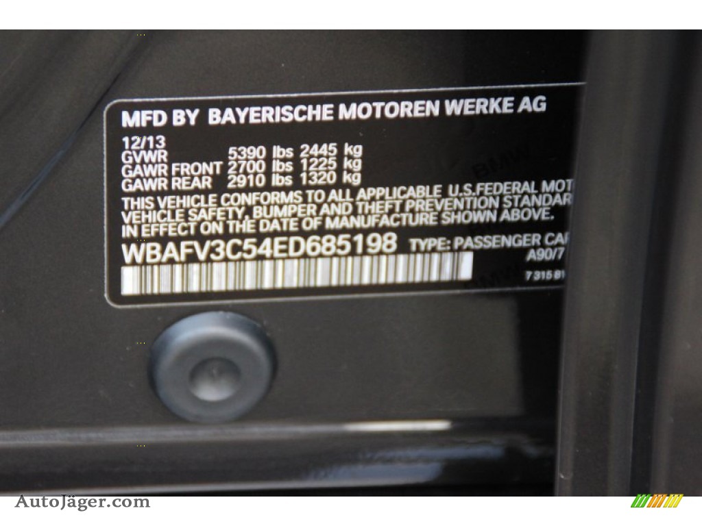 2014 5 Series 535d xDrive Sedan - Dark Graphite Metallic / Ivory White/Black photo #34