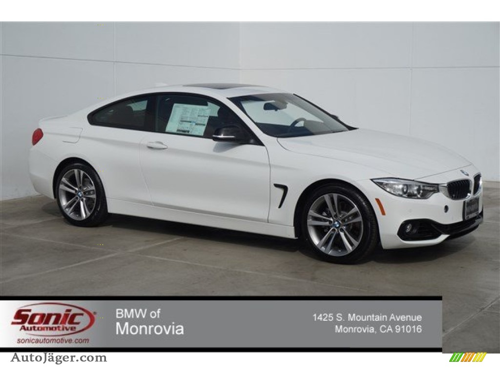 2015 4 Series 428i Coupe - Alpine White / Coral Red/Black Highlight photo #1