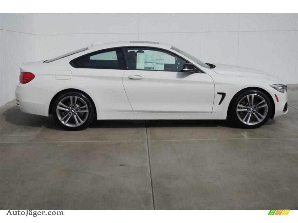 2015 4 Series 428i Coupe - Alpine White / Coral Red/Black Highlight photo #2