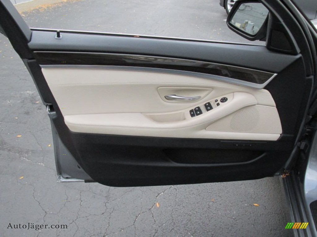 2012 5 Series 535i xDrive Sedan - Space Gray Metallic / Venetian Beige photo #10