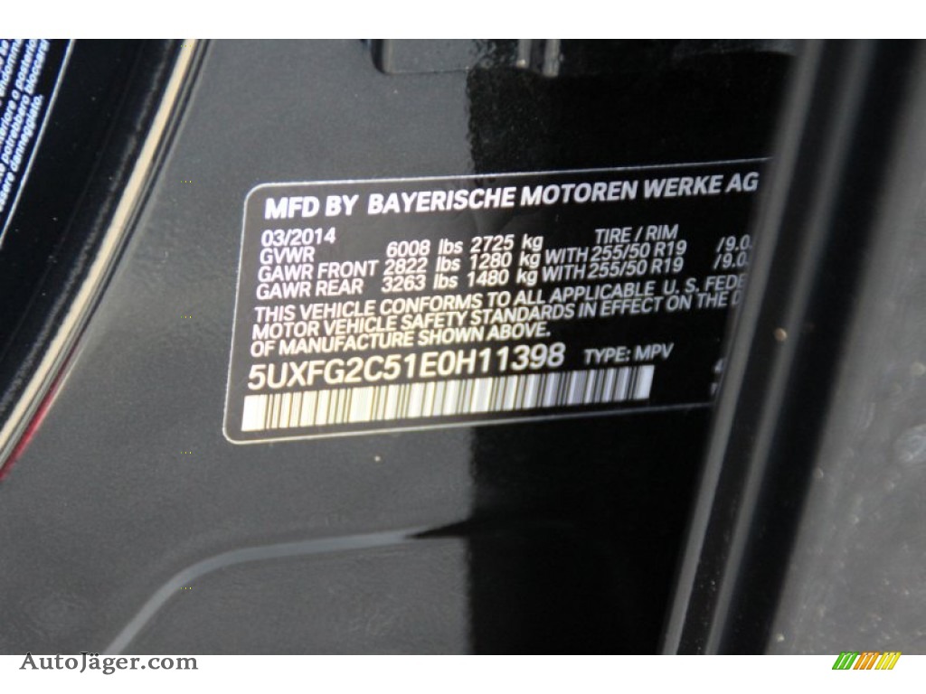 2014 X6 xDrive35i - Black Sapphire Metallic / Black photo #32