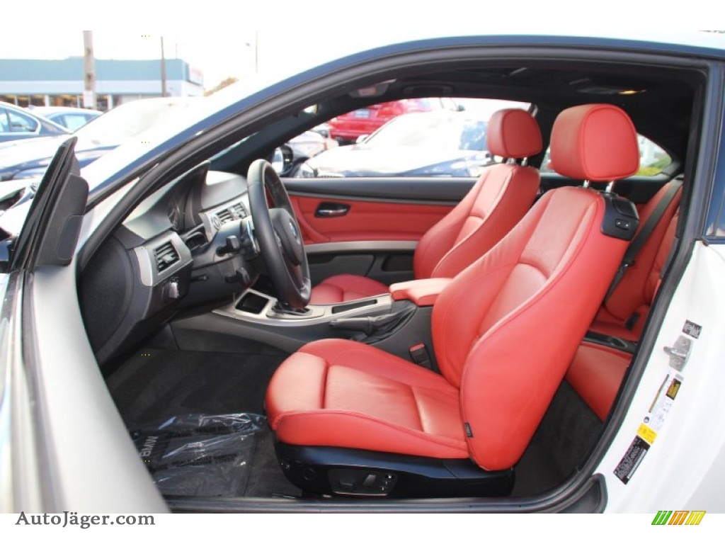2011 3 Series 328i xDrive Coupe - Alpine White / Coral Red/Black Dakota Leather photo #12