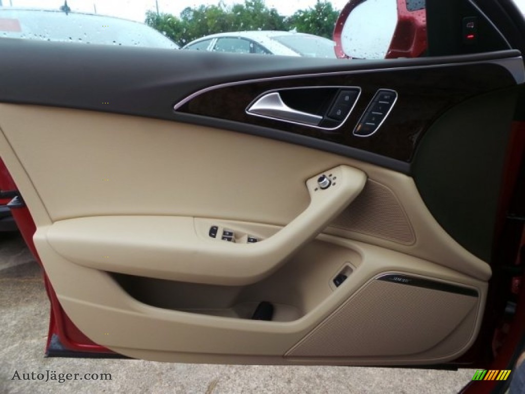 2015 A6 2.0T Premium Plus Sedan - Garnet Red Pearl / Velvet Beige photo #9