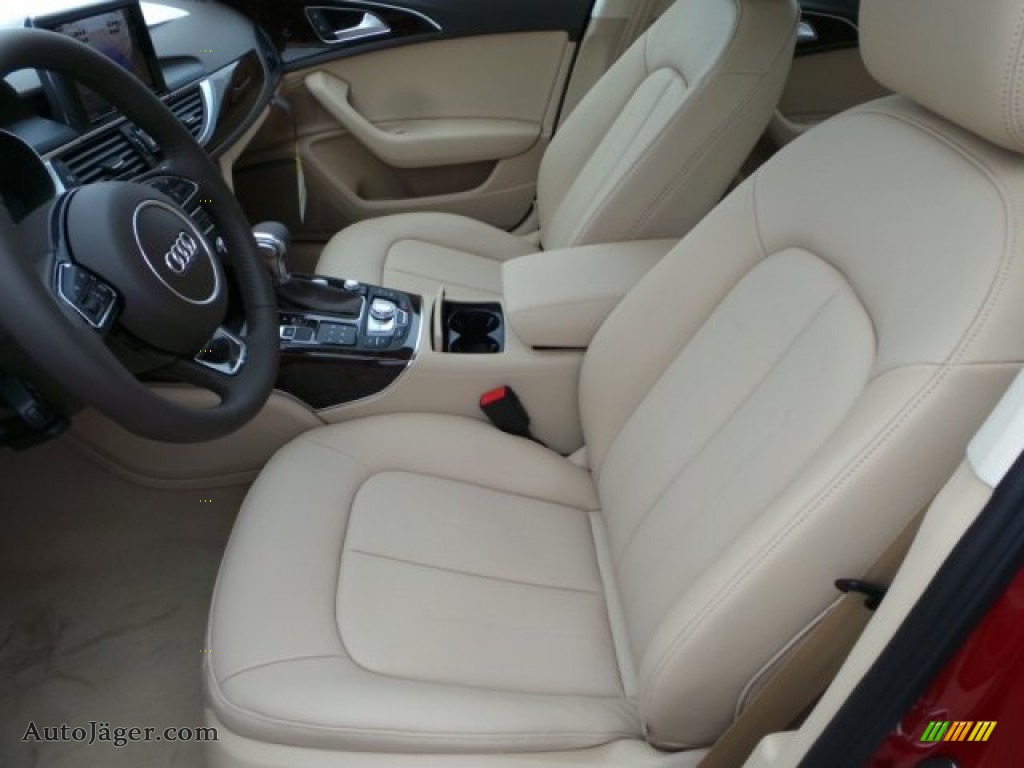 2015 A6 2.0T Premium Plus Sedan - Garnet Red Pearl / Velvet Beige photo #13