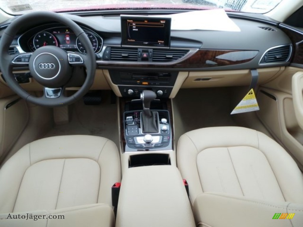 2015 A6 2.0T Premium Plus Sedan - Garnet Red Pearl / Velvet Beige photo #30