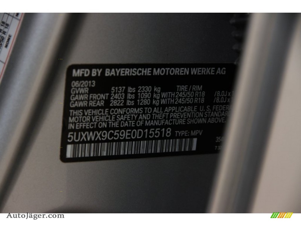 2014 X3 xDrive28i - Titanium Silver Metallic / Black photo #41