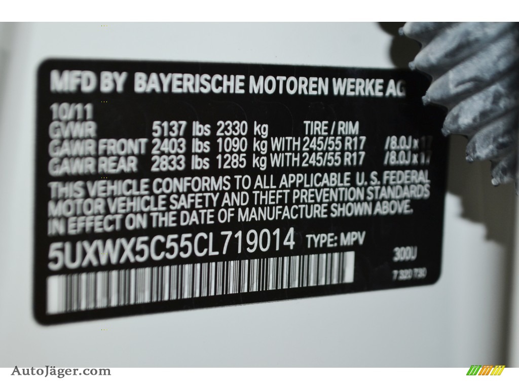 2012 X3 xDrive 28i - Alpine White / Oyster photo #11
