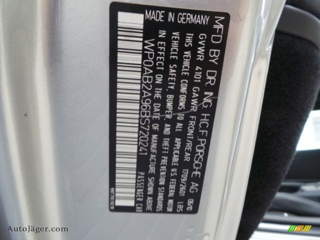 2011 911 Carrera S Coupe - Arctic Silver Metallic / Black photo #43